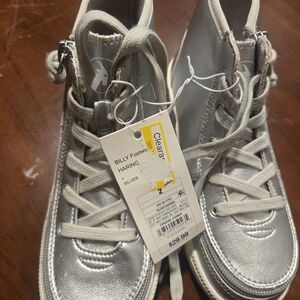 Kids Silver Billy Footwear Adaptive Sneakers